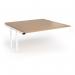 Connex Angled 1600 x 1600 x 725mm Back to Back Add On Bay - White Frame Beech Top ACO1616-AB-WH-B