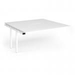 Connex Angled 1600 x 1600 x 725mm Back to Back Add On Bay - White Frame White Top ACO1616-AB-WH-WH