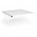 Connex Angled 1600 x 1600 x 725mm Back to Back Add On Bay - White Frame White Top ACO1616-AB-WH-WH
