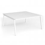 Connex Angled 1600 x 1600 x 725mm Back to Back Desk (2 x 1600mm) - White Frame White Top ACO1616-WH-WH