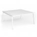 Connex Angled 1600 x 1600 x 725mm Back to Back Desk (2 x 1600mm) - White Frame White Top ACO1616-WH-WH