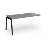 Connex Angled 1600 x 800 x 725mm Single Add On Bay - Black Frame Grey Oak Top ACO168-AB-K-GO