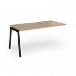 Connex Angled 1600 x 800 x 725mm Single Add On Bay - Black Frame Kendal Oak Top ACO168-AB-K-KO