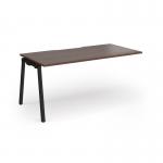 Connex Angled 1600 x 800 x 725mm Single Add On Bay - Black Frame Walnut Top ACO168-AB-K-W