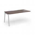 Connex Angled 1600 x 800 x 725mm Single Add On Bay - Silver Frame Walnut Top ACO168-AB-S-W