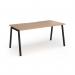 Connex Angled 1600 x 800 x 725mm Single Desk - Black Frame Beech Top ACO168-K-B