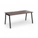 Connex Angled 1600 x 800 x 725mm Single Desk - Black Frame Walnut Top ACO168-K-W