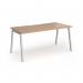Connex Angled 1600 x 800 x 725mm Single Desk - Silver Frame Beech Top ACO168-S-B