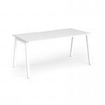 Connex Angled 1600 x 800 x 725mm Single Desk - White Frame White Top ACO168-WH-WH