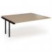 Connex Angled 1800 x 1600 x 725mm Back to Back Add On Bay - Black Frame Kendal Oak Top ACO1816-AB-K-KO
