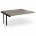 Connex Angled 1800 x 1600 x 725mm Back to Back Add On Bay - Black Frame Nebraska Oak Top ACO1816-AB-K-NO