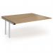 Connex Angled 1800 x 1600 x 725mm Back to Back Add On Bay - Silver Frame Oak Top ACO1816-AB-S-O