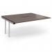 Connex Angled 1800 x 1600 x 725mm Back to Back Add On Bay - Silver Frame Walnut Top ACO1816-AB-S-W