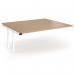 Connex Angled 1800 x 1600 x 725mm Back to Back Add On Bay - White Frame Beech Top ACO1816-AB-WH-B