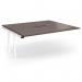 Connex Angled 1800 x 1600 x 725mm Back to Back Add On Bay - White Frame Walnut Top ACO1816-AB-WH-W