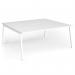Connex Angled 1800 x 1600 x 725mm Back to Back Desk (2 x 1800mm) - White Frame White Top ACO1816-WH-WH