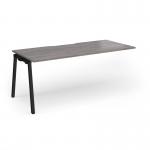 Connex Angled 1800 x 800 x 725mm Single Add On Bay - Black Frame Grey Oak Top ACO188-AB-K-GO