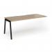 Connex Angled 1800 x 800 x 725mm Single Add On Bay - Black Frame Kendal Oak Top ACO188-AB-K-KO
