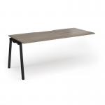 Connex Angled 1800 x 800 x 725mm Single Add On Bay - Black Frame Nebraska Oak Top ACO188-AB-K-NO