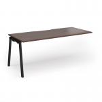 Connex Angled 1800 x 800 x 725mm Single Add On Bay - Black Frame Walnut Top ACO188-AB-K-W