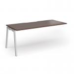 Connex Angled 1800 x 800 x 725mm Single Add On Bay - Silver Frame Walnut Top ACO188-AB-S-W