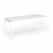 Connex Angled 1800 x 800 x 725mm Single Add On Bay - White Frame White Top ACO188-AB-WH-WH