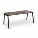 Connex Angled 1800 x 800 x 725mm Single Desk - Black Frame Walnut Top ACO188-K-W