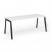 Connex Angled 1800 x 800 x 725mm Single Desk - Black Frame White Top ACO188-K-WH