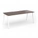 Connex Angled 1800 x 800 x 725mm Single Desk - White Frame Walnut Top ACO188-WH-W