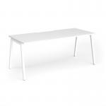 Connex Angled 1800 x 800 x 725mm Single Desk - White Frame White Top ACO188-WH-WH