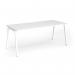 Connex Angled 1800 x 800 x 725mm Single Desk - White Frame White Top ACO188-WH-WH