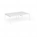 Connex Angled 2400 x 1600 x 725mm Back to Back Desk (4 x 1200mm) - White Frame White Top ACO2416-WH-WH