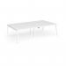 Connex Angled 2800 x 1600 x 725mm Back to Back Desk (4 x 1400mm) - White Frame White Top ACO2816-WH-WH