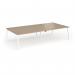 Connex Angled 3200 x 1600 x 725mm Back to Back Desk (4 x 1600mm) - White Frame Kendal Oak Top ACO3216-WH-KO