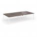 Connex Angled 3200 x 1600 x 725mm Back to Back Desk (4 x 1600mm) - White Frame Walnut Top ACO3216-WH-W