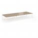 Connex Angled 4200 x 1600 x 725mm Back to Back Desk (6 x 1400mm) - White Frame Kendal Oak Top ACO4216-WH-KO