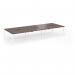 Connex Angled 4200 x 1600 x 725mm Back to Back Desk (6 x 1400mm) - White Frame Walnut Top ACO4216-WH-W