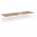 Connex Angled 4800 x 1600 x 725mm Back to Back Desk (6 x 1600mm) - White Frame Beech Top ACO4816-WH-B