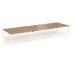Connex Angled 4800 x 1600 x 725mm Back to Back Desk (6 x 1600mm) - White Frame Oak Top ACO4816-WH-O