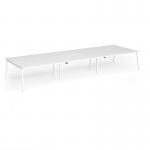 Connex Angled 4800 x 1600 x 725mm Back to Back Desk (6 x 1600mm) - White Frame White Top ACO4816-WH-WH