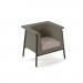 Addison single seater armchair with black metal frame and legs - made to order ADS001