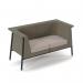 Addison two seater sofa with black metal frame and legs - made to order ADS002