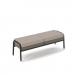 Addison two seater bench with black metal frame and legs - made to order ADS003