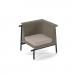 Addison modular soft seating left hand sofa with black metal frame and legs - made to order ADS004LH