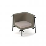 Addison modular soft seating corner sofa with black metal frame and legs - made to order ADS005