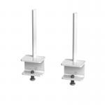 Fabric screen brackets for single desks or runs of Adapt and Fuze single desks (pair) - white AFSBK-WH