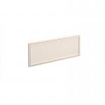 Straight glazed desktop screen 1000mm x 380mm - polar white with white aluminium frame AG1000-WH-W