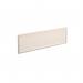 Straight glazed desktop screen 1200mm x 380mm - polar white with white aluminium frame AG1200-WH-W