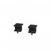 Glazed screen brackets for single Adapt and Fuze desks or runs of single desks (pair) - black AGSBK-K