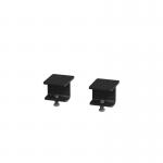 Glazed screen brackets for single Adapt and Fuze desks or runs of single desks (pair) - black AGSBK-K